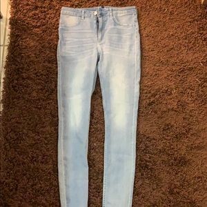 H&M high-waisted light wash skinny jean